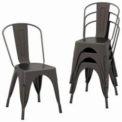 Tangkula Tolix Style Metal Dining Chairs Set Of 4 W/ Removable Backrest For Dining Room 17 Tangkula Tolix Style Metal Dining Chairs Set Of 4 W/ Removable Backrest For Dining Room -Baxton Studio Sale Shop GUEST 1642930f f87c 46a4 b93f f189c99dadab