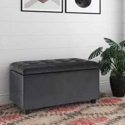 34" Essex Storage Ottoman And Benches - WyndenHall -Baxton Studio Sale Shop GUEST 16540ab5 3b0b 4db8 a942 bb50e902ebf0