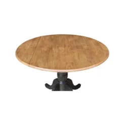 42" Nathaniel Round Dual Drop Leaf Dining Table Hickory/Washed Coal - International Concepts -Baxton Studio Sale Shop GUEST 1689a0ab 887b 4978 a4b3 f0c1c3838c96