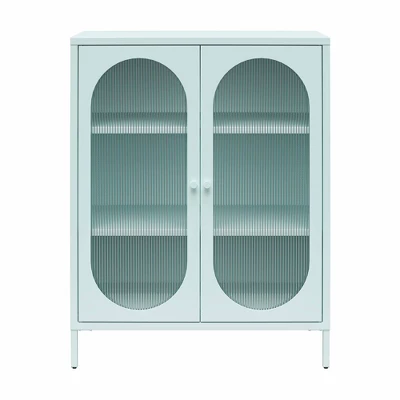 Luna Short 2 Door Accent Cabinet With Fluted Glass - Mr. Kate 11 Luna Short 2 Door Accent Cabinet With Fluted Glass - Mr. Kate - Image 11