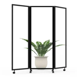 Stand Up Desk Store ReFocus Three-Panel Trifold Room Divider Screen (71" X 65") -Baxton Studio Sale Shop GUEST 1771f1df c841 4861 acc4 8fe47fffa6e5