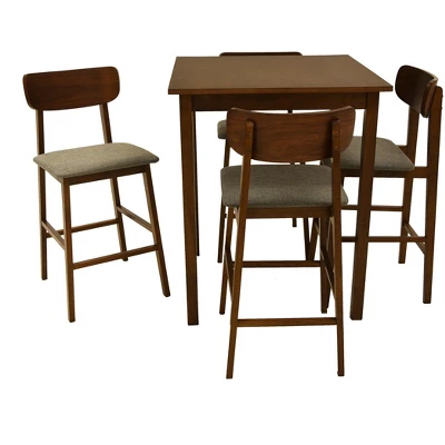 Zenvida Mid Century Counter Height Dining Table Set, Square Solid Wood Table And Chairs 6 Zenvida Mid Century Counter Height Dining Table Set, Square Solid Wood Table And Chairs - Image 6