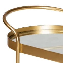 Kamal Glam Brushed Metal And Mirrored Glass 2 Tier Mobile Wine Bar Cart Gold - Baxton Studio 22 Kamal Glam Brushed Metal And Mirrored Glass 2 Tier Mobile Wine Bar Cart Gold - Baxton Studio -Baxton Studio Sale Shop GUEST 177e2668 9776 406c 9999 b2a2b27bbc60