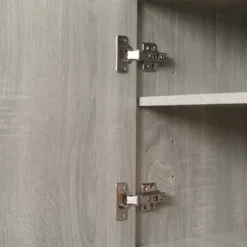 HOMCOM 72" Kitchen Buffet With Hutch, Freestanding Pantry Cupboard With Utility Drawer, 2 Door Cabinets And Countertop, Grey Wood Grain -Baxton Studio Sale Shop GUEST 1805ae92 5e0b 4a22 89ef 02ef16d93602