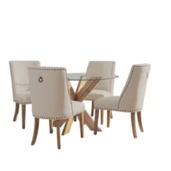 5pc Axbridge Dining Set - Powell -Baxton Studio Sale Shop GUEST 19915499 2e03 428c b428 88c7559bca8d