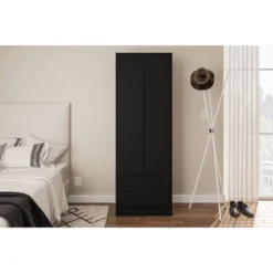 Denmark 2 Door And 2 Drawer Wardrobe - Polifurniture 14 Denmark 2 Door And 2 Drawer Wardrobe - Polifurniture -Baxton Studio Sale Shop GUEST 19f37f30 4e54 4970 8413 4def1fd3c33e