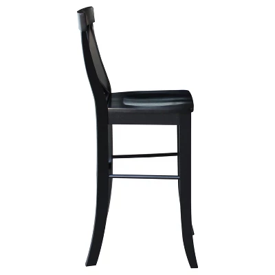 30" Martha X Back Barstool Jet Black - International Concepts 5 30" Martha X Back Barstool Jet Black - International Concepts - Image 5