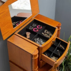 Marie Jewelry Armoire Oak - Powell Company -Baxton Studio Sale Shop GUEST 1a76cec4 9264 4758 ac56 07ff79f97986