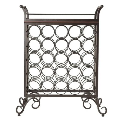 Silvano Wine Rack Metal/Antique Bronze - Winsome 2 Silvano Wine Rack Metal/Antique Bronze - Winsome - Image 2