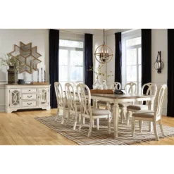 Realyn Rectangular Extendable Dining Table Chipped White - Signature Design By Ashley -Baxton Studio Sale Shop GUEST 1a971fa9 fb8e 4483 8724 0769bdce17cf