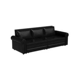 NicBex 93.7" Multi-Functional Sofa Bed Pull-out 3-in-1 Faux Leather Convertible Sleeper Sofa With Nailhead Trim & Rolled Arm For Living Room 11 NicBex 93.7" Multi-Functional Sofa Bed Pull-out 3-in-1 Faux Leather Convertible Sleeper Sofa With Nailhead Trim & Rolled Arm For Living Room -Baxton Studio Sale Shop GUEST 1aa9974a c3c2 4cee a5c8 36b41ca50180