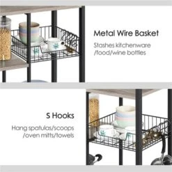 Yaheetech 4-Tier 55" Kitchen Baker's Rack With Power Outlet -Baxton Studio Sale Shop GUEST 1ae88d52 0df8 44af 9ab5 9890b07d9adb