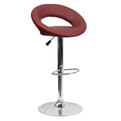 Flash Furniture Contemporary Vinyl Rounded Orbit-Style Back Adjustable Height Barstool With Chrome Base -Baxton Studio Sale Shop GUEST 1b80f959 f4a5 439c 9c67 6abc08ed3509