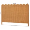 Bali & Pari Maritza Scalloped Rattan Pitrit Standalone Headboard