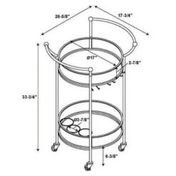 Round Metal Bar Cart Gold - Linon -Baxton Studio Sale Shop GUEST 1baf0803 1469 4258 9ba4 2d81cdd7012b