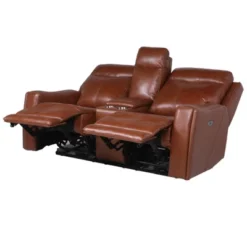 Natalia Power Loveseat Console Recliner Caramel Leather - Steve Silver Co. -Baxton Studio Sale Shop GUEST 1c3fe7de 0d69 4474 8c39 0c6a4301d983