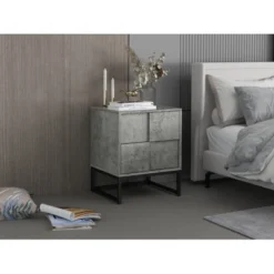 Adams 2 Drawers Cement Nightstand With Storage - The Pop Maison 21 Adams 2 Drawers Cement Nightstand With Storage - The Pop Maison -Baxton Studio Sale Shop GUEST 1c4d54ce dc67 4108 aeb9 d0bab64f3565