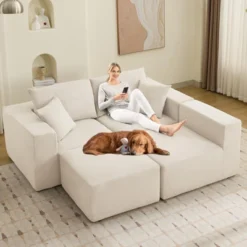 Sectional Sofa, Sleeper Sofa Couches With L-Shape Chaise, With Deep Seat, Upholstered Couches For Living Room Bedroom, No Assembly Required 15 Sectional Sofa, Sleeper Sofa Couches With L-Shape Chaise, With Deep Seat, Upholstered Couches For Living Room Bedroom, No Assembly Required -Baxton Studio Sale Shop GUEST 1c5c6205 85ec 4722 9f10 452b58a5d55c