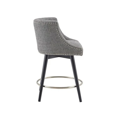 Powell Swivel Counter Height Barstool Gray 3 Powell Swivel Counter Height Barstool Gray - Image 3