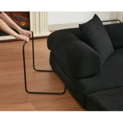 3 Seat 4-in-1 Folding Convertible Out Sleeper Sofa Bed, King Size 78.5" -Baxton Studio Sale Shop GUEST 1ca3f7e0 a1b7 4b29 a7c3 96929bda7584