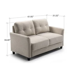 62" Ricardo Loveseat Sofa - Zinus -Baxton Studio Sale Shop GUEST 1d028841 c82a 4ec0 bd86 cbcc89f625f7
