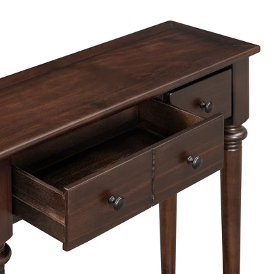 59.8"W Retro Console Table With 4 Drawers And Open Shelf, Perfect For Entryways, Living Room And Hallways - ModernLuxe 10 59.8"W Retro Console Table With 4 Drawers And Open Shelf, Perfect For Entryways, Living Room And Hallways - ModernLuxe - Image 10