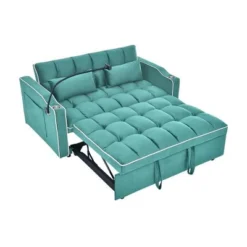 CAVINAS Velvet Pull-Out Sofa Bed, Versatile Foldable Sofa, Modern Loveseat Sofa With Usb Port/Ashtray/Swivel Phone Stand, Sleeper Sofa Couch -Baxton Studio Sale Shop GUEST 1d2cb9be e2ee 44c1 aaca 0ac5fd865e62