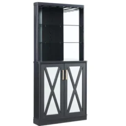 Home Source Grey Wash Corner Bar Cabinet With Mirrored Panels 23 Home Source Grey Wash Corner Bar Cabinet With Mirrored Panels -Baxton Studio Sale Shop GUEST 1d51722e ee41 450d 9bbd dff5666e53c4
