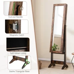 Tangkula Jewelry Mirrored Cabinet Armoire Organizer Storage Box W/ Stand Christmas Gift 12 Tangkula Jewelry Mirrored Cabinet Armoire Organizer Storage Box W/ Stand Christmas Gift -Baxton Studio Sale Shop GUEST 1d6b7ba2 45ff 4297 8545 e50981a26353