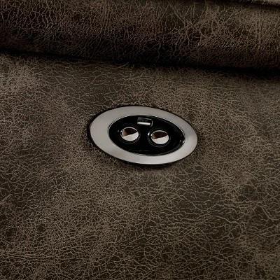 Nisbet Power Reclining Leather Sofa With USB Charger Mocha - HOMES: Inside + Out 4 Nisbet Power Reclining Leather Sofa With USB Charger Mocha - HOMES: Inside + Out - Image 4