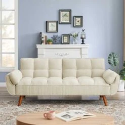 KTMBDW 75.4" Loveseat Sofa, Mid Century Modern Decor Love Seat Couches For Living Room, Bedroom, Solid And Easy To Install Love Seats Furniture -Baxton Studio Sale Shop GUEST 1e6a009e 301f 495b bea5 eb4c0ebd1ae4