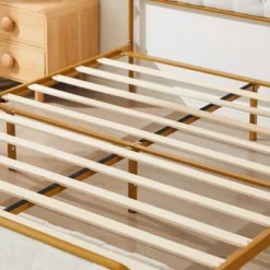 Classic Upholstered Platform Bed With Buckle Backrest, Metal Frame And Solid Wood Ribs-ModernLuxe 11 Classic Upholstered Platform Bed With Buckle Backrest, Metal Frame And Solid Wood Ribs-ModernLuxe -Baxton Studio Sale Shop GUEST 1eed3797 09ba 4bea 8a34 803df4151910