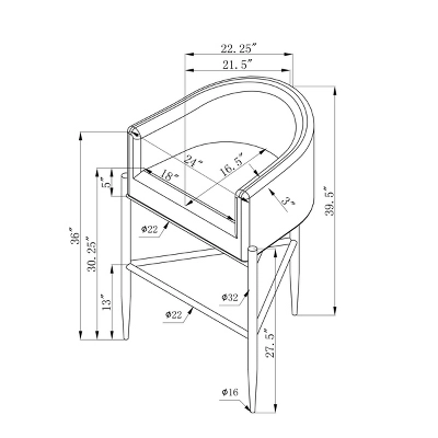 Ivah Barstool Navy - Chic Home Design 1 Ivah Barstool Navy - Chic Home Design