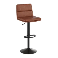 Merrick Lane Modern Upholstered Adjustable Height Stools With Sturdy Iron Bases -Baxton Studio Sale Shop GUEST 1f476162 5f83 485b 8941 4f0f1c6053ad 1