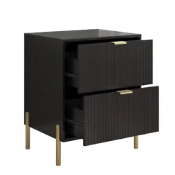 Festivo 3pc Modern Elegance 2 Drawer Nightstands And 5 Drawer Chest Set Black 17 Festivo 3pc Modern Elegance 2 Drawer Nightstands And 5 Drawer Chest Set Black -Baxton Studio Sale Shop GUEST 1f5cd7e0 3c44 4167 824f a78cff125c49