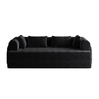Modern Queen Size Convertible Chenille Sleeper Sofa Bed, Folding Floor Sofa Couch For Living Room, Apartment, Or Bedroom – The Pop Home 4 Modern Queen Size Convertible Chenille Sleeper Sofa Bed, Folding Floor Sofa Couch For Living Room, Apartment, Or Bedroom – The Pop Home - Image 4