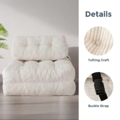 MAXYOYO Corduroy Folding Sofa Bed, Convertible Sleeper Chair With Pillow Foldable Mattress With Back Support 21 MAXYOYO Corduroy Folding Sofa Bed, Convertible Sleeper Chair With Pillow Foldable Mattress With Back Support -Baxton Studio Sale Shop GUEST 1f7cd044 fd40 4502 8f9e 14d0f89a0964