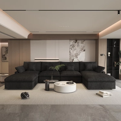 Wjshome Cloud Couch Modular Sectional Sofa, 156" U Shaped Couch,Oversize Convertible Wide Seater With 2 Ottomans,Covers Washable&Replaceable 13 Wjshome Cloud Couch Modular Sectional Sofa, 156" U Shaped Couch,Oversize Convertible Wide Seater With 2 Ottomans,Covers Washable&Replaceable - Image 13