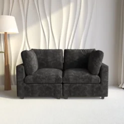 Cloud Sectional Couches For Living Room,67" Convertible Love Seat, 2 Seater Modular Sectional Sofa,Deep Seater Furniture Sets -Baxton Studio Sale Shop GUEST 1fdcf45e 73ff 41f1 b6eb 22b27125e10a