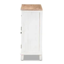 Glynn Wood 2 Door Storage Cabinet White/Brown - Baxton Studio -Baxton Studio Sale Shop GUEST 200c9f2e d0e0 4da0 ba02 21f26256d0be