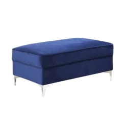 45" Bovasis Velvet Ottoman Blue - Acme Furniture -Baxton Studio Sale Shop GUEST 2058ccca 7e73 42d9 83bf c8afdf1d24bd