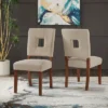 Set Of 2 Troy Upholstered Fabric Keyhole Dining Chairs - Inspire Q