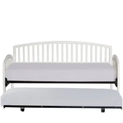 Twin Carolina Daybed With Suspension Deck And Rollout Trundle White - Hillsdale Furniture 11 Twin Carolina Daybed With Suspension Deck And Rollout Trundle White - Hillsdale Furniture -Baxton Studio Sale Shop GUEST 20d104e2 8443 4303 b06a bd6c7a4efefd