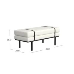 Upholstered Bench With Metal Base Cream Boucle - HomePop 13 Upholstered Bench With Metal Base Cream Boucle - HomePop -Baxton Studio Sale Shop GUEST 20f896ef cdd8 4b97 878e 9a2cd4b1ca8a