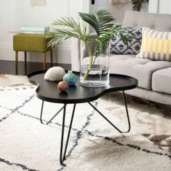 Lenna Coffee Table - Black/Iron - Safavieh