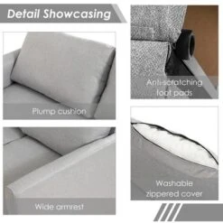 Tangkula Convertible L-shaped Sectional Sofa Couch Chaise W/ Ottoman Cushions -Baxton Studio Sale Shop GUEST 2144b238 d3f2 45fd 98c7 6438e60a465f