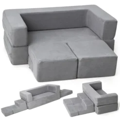 Modular Kids Couch For Toddler Playroom, Bedroom Imaginative Furniture, Kids Sofa For Playing, Sleeping, Toddler Girls And Boys, Grey 17 Modular Kids Couch For Toddler Playroom, Bedroom Imaginative Furniture, Kids Sofa For Playing, Sleeping, Toddler Girls And Boys, Grey -Baxton Studio Sale Shop GUEST 21a403ab fdad 4278 817c 0f0e871f5129