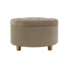 Tufted Round Storage Ottoman Velvet - HomePop