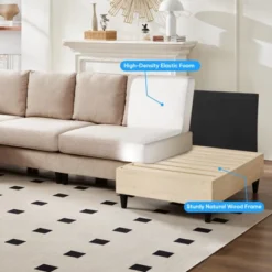 Mjkone U Shaped Sectional Sofa, 4-Seat Modular Sofa, Living Room Modern Couch With Chaise -Baxton Studio Sale Shop GUEST 21b144f1 ac0c 4072 a123 f0a8bdbf498e