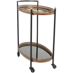 Modern Traditional Metal And Glass Bar Cart Brass - Olivia & May -Baxton Studio Sale Shop GUEST 21b9b847 c344 409c 9326 8eb38b89a1a9